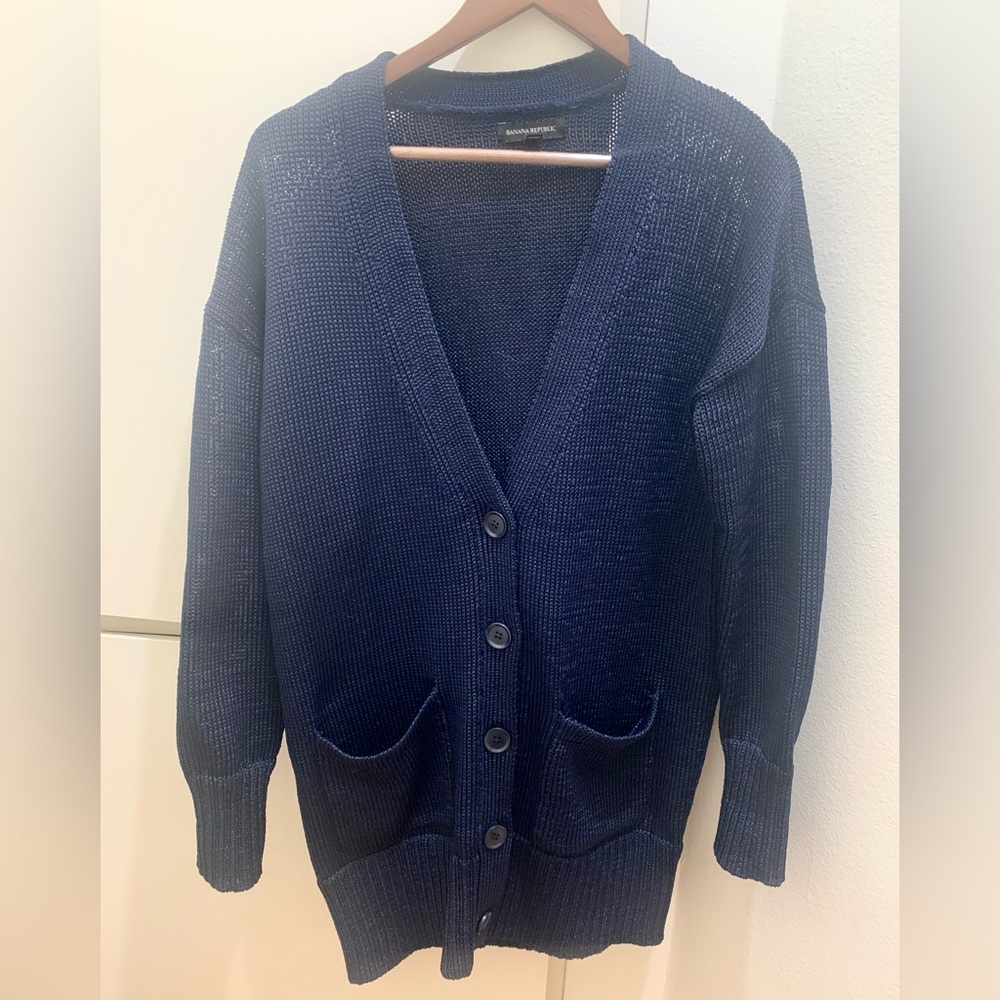 NWOT Banana Republic Navy Heavyweight Cardigan